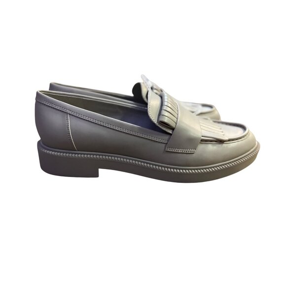 Marc Fisher Calixy Loafers Womens 8M Gray Fringe Slip-On Moc Toe NEW No Tags - Picture 3 of 16
